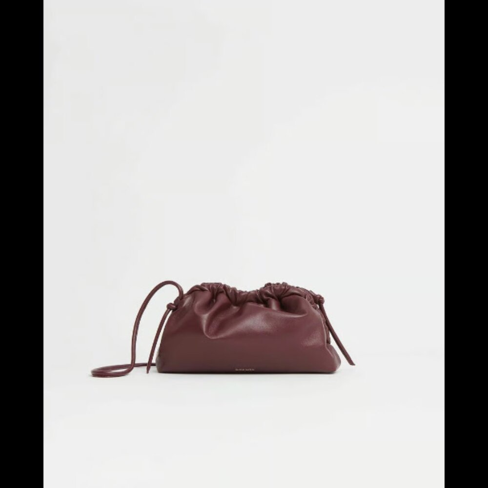 Mansur Gavriel Mini Cloud Clutch in Claret NWOT